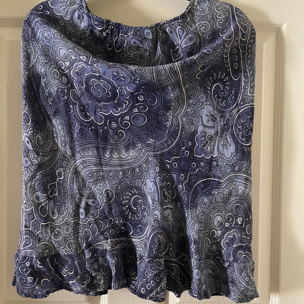 Skirt - blue paisley business
